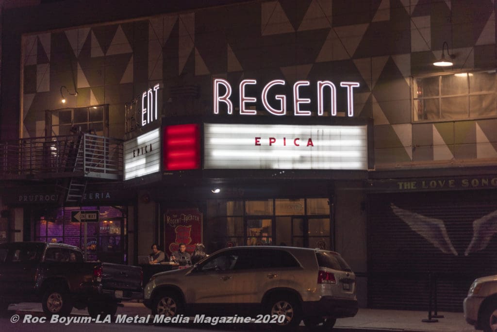 Epica Live Regent Theater Los Angeles